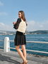 Lucky Bees Mochila de Piel Color Crema